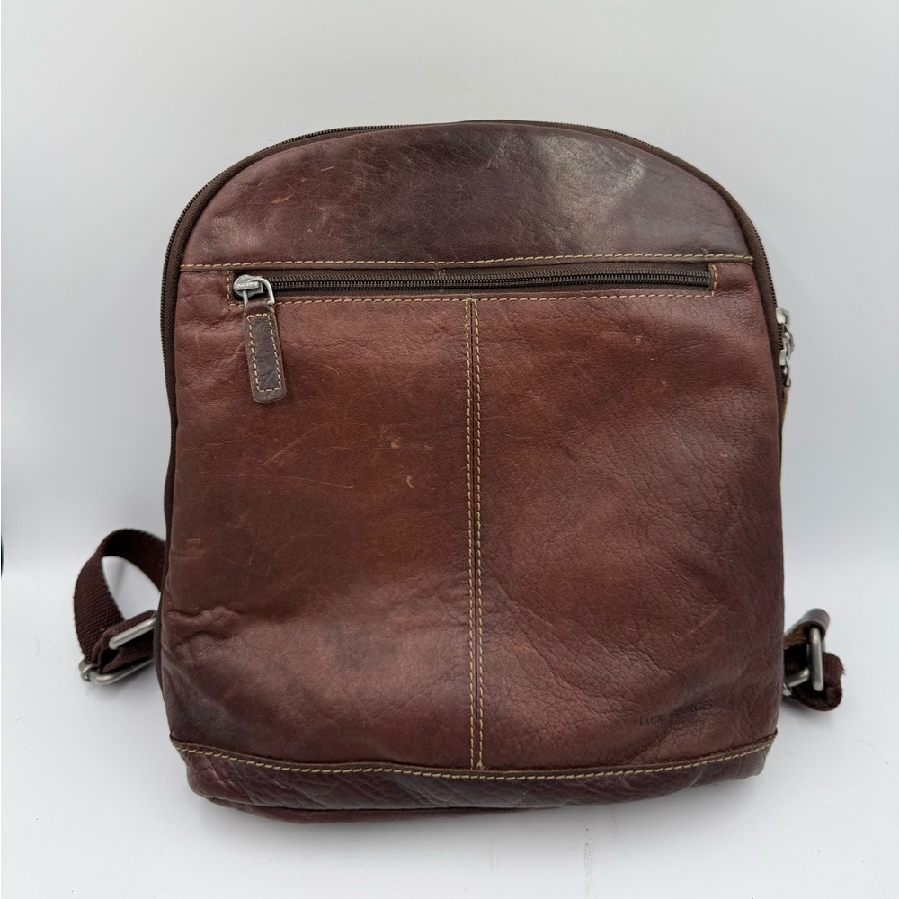 Jack Georges Small Backpack Purse Convertible Crossbody Leather Travel
